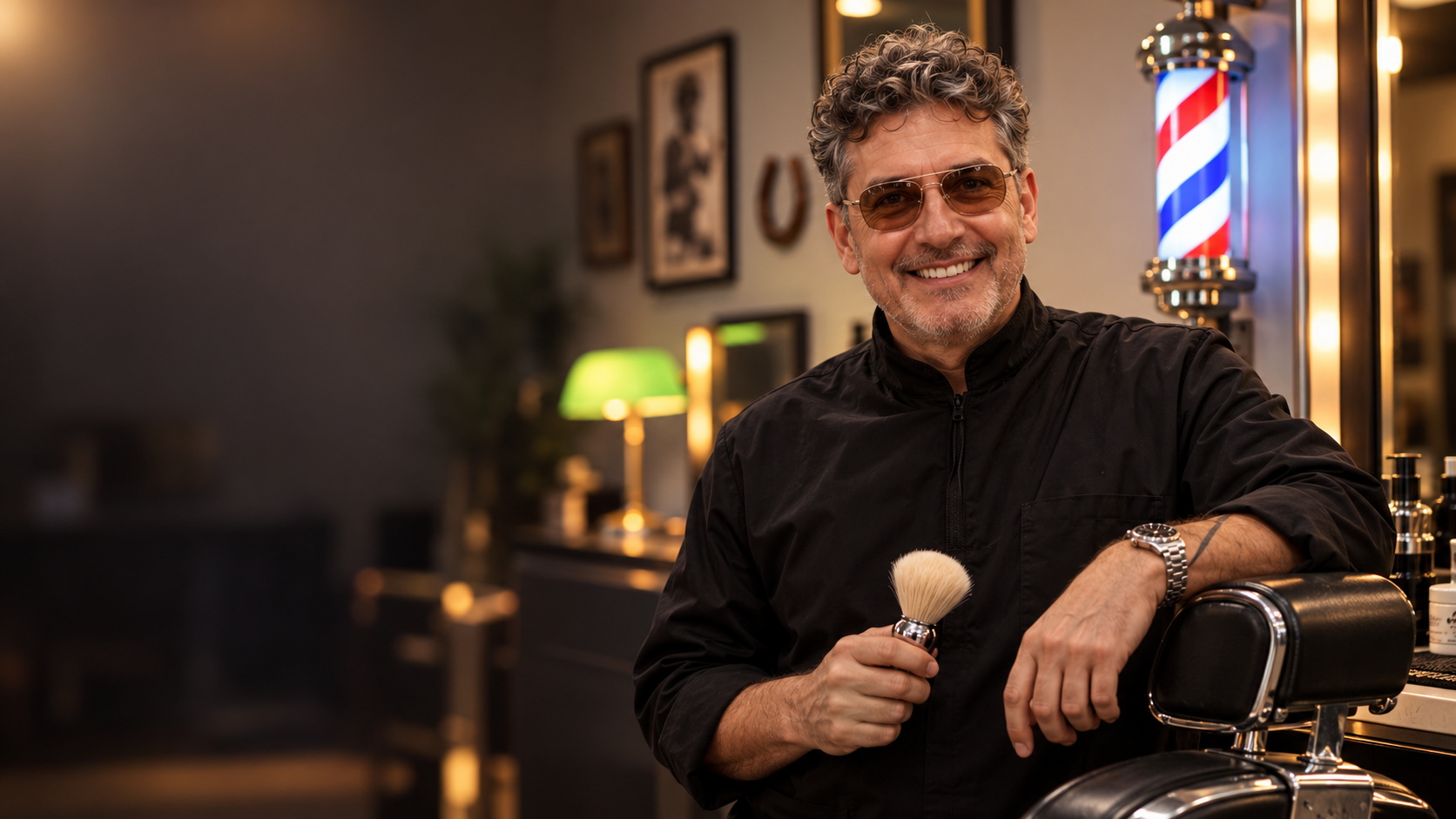 Il barbiere nella sua bottega